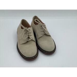 Crewcuts Boys Shoes Size 10 Cream Suede Tie Loafers Dressy Handsome!